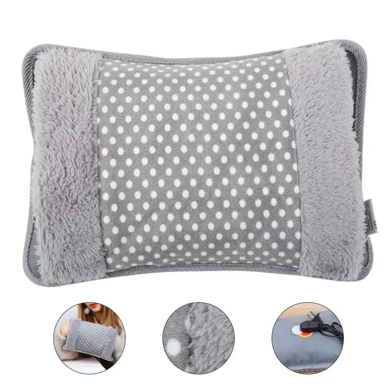 Electric hot water bag with dot pattern 500W 220V Rechargeable winter heater with double insert for the comfort of the cold season