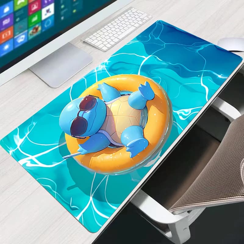 Mouse Mat Pokemon Squirtle 90x40 cm Accessories for Soul Players Keyboard Mat Varmilo Rubber Desk Mat for Computer Mouse Mat