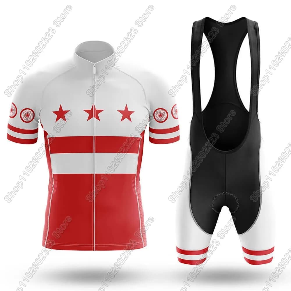 Cycling jersey DCFUL Flag 2025 Set summer man bicycle clothing road bike shirts suit shorts with bike straps MTB Ropa Maillot