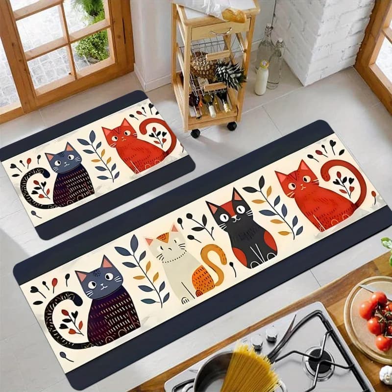 Tappeto per Gatti VIKAMA Nordic: Comodo e Lavabile in Lavatrice, Tappeto per Ingresso, Corridoio, Camera da Letto e Decorazione per la Casa