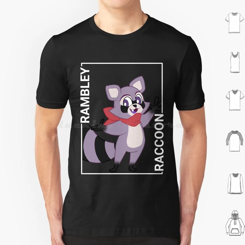 Indigo Raccoon V1 T Shirt Cotton Men Women DIY Print Mascot Raccoon Pop Culture Retro Rambley The Raccoon Indigo Park Rambley
