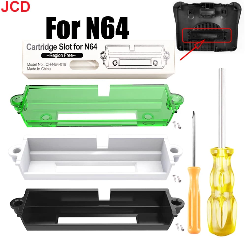Adattatore per cartuccia JCD Universal Region gratuito per Nintend 64 - Converti N64 USA per riprodurre giochi di importazione giapponese - Slot per cartuccia N64
