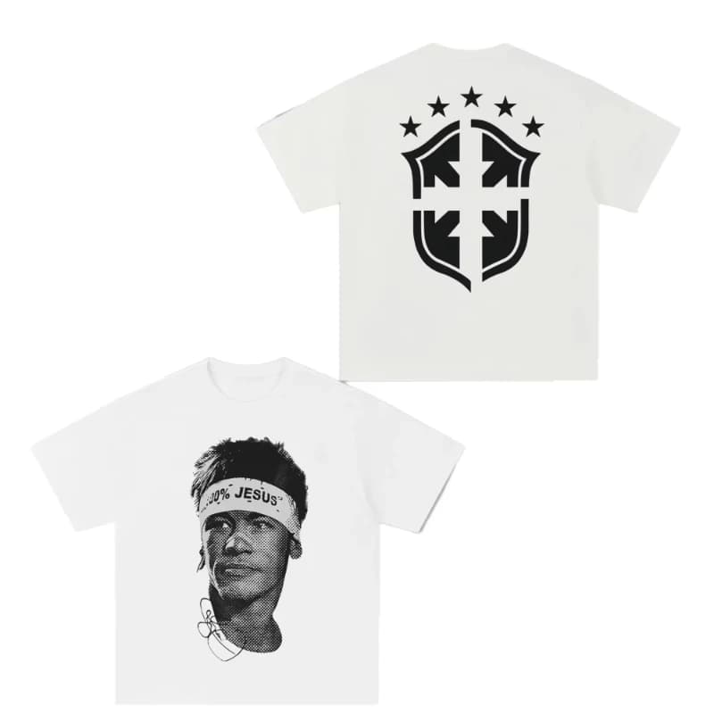 Neymar American Football Star PrintT-Shirt Short Sleeved Man Women Clothing Athleisure Print Fashion T-shirt casual oversize