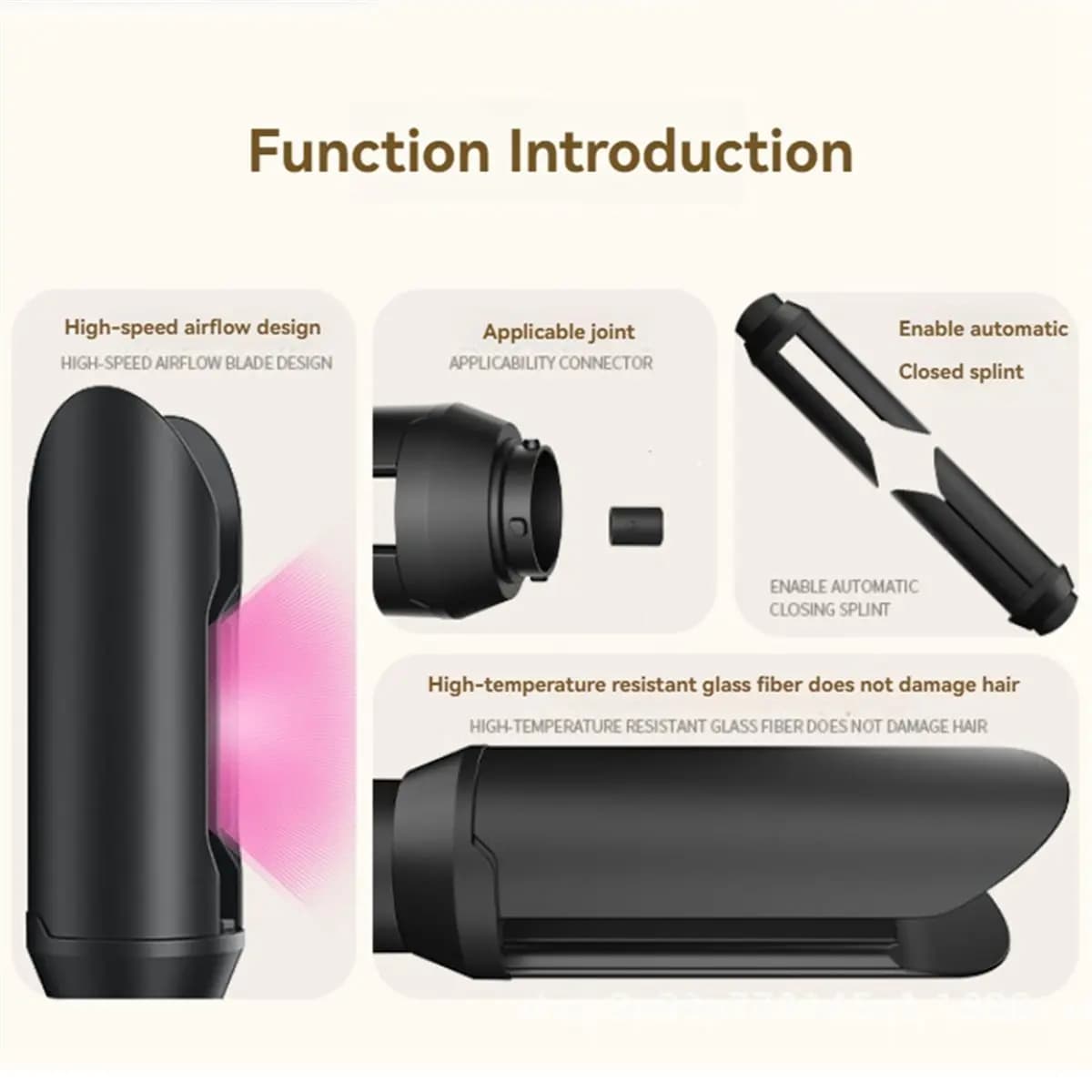 Hair plate for HD17 HD18 hairdryer Gentle air flow Smooth nozzle for smooth, smooth and elegant