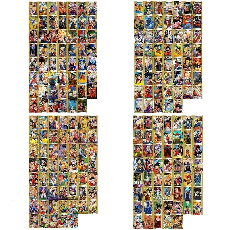 217 Pz/set Anime Dragon Ball Z Collezione di Personaggi Super Saiyan Goku Gohan Majin Bu Carta Giocattolo Gioco Classico Regalo Collezione di Carte