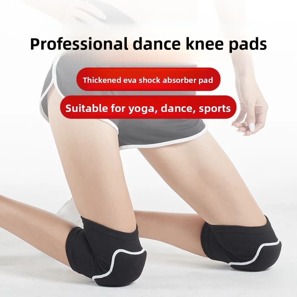 Ginocchiere traspiranti in spugna ispessita per danza anticollisioneYoga Street Dance Pallavolo Pattinaggio su ghiaccio Allenamento sportivo Equipaggiamento protettivo