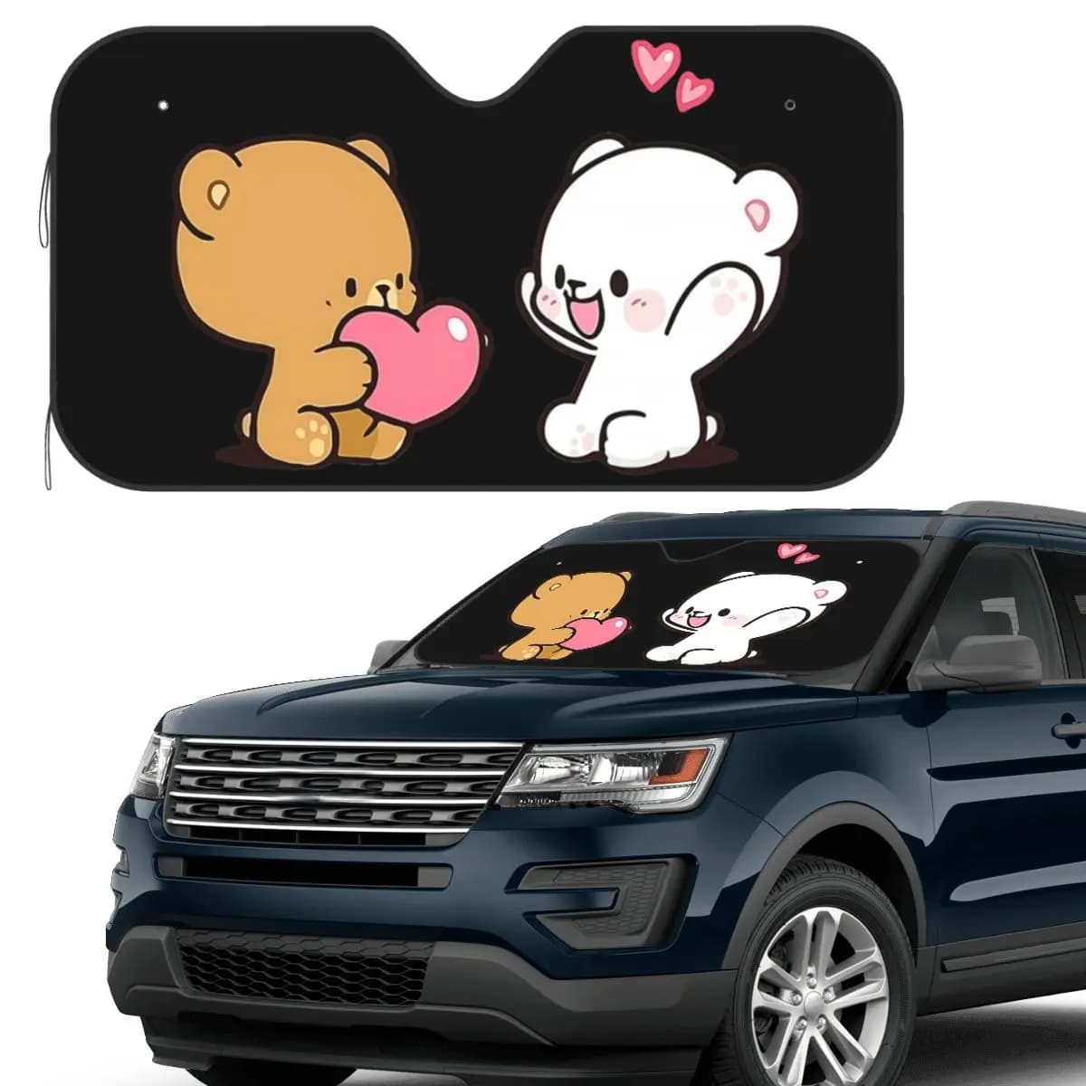 Cute Milk Mocha Parasole Parabrezza Parabrezza anteriore per auto Finestra Parasole Accessori Coperture