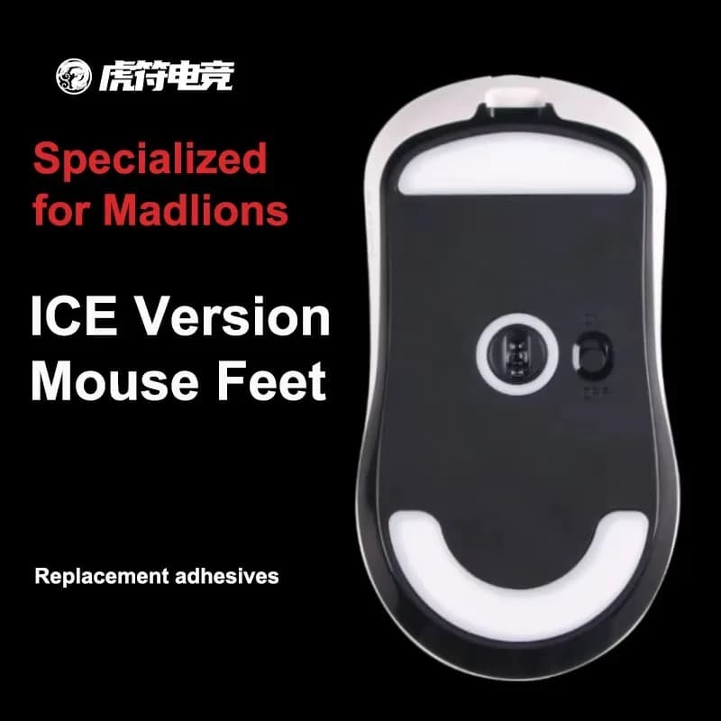 ESPTIGER Pattini per Mouse Versione ICE in PTFE, Piedini di Ricambio per Mouse da Gaming Madlions MAD G/PRO Max, Accessori