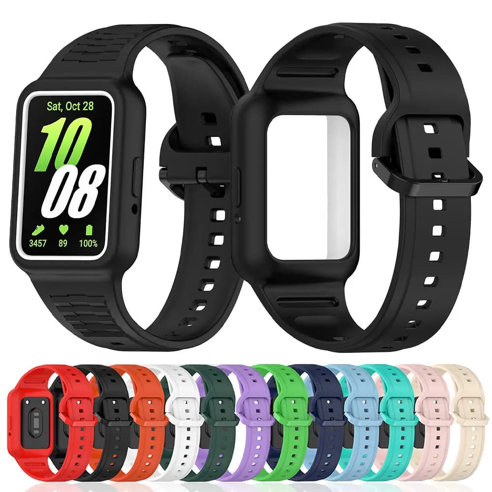 Cinturino per orologio + custodia protettiva per Samsung Galaxy Fit 3 / Huawei Band 8 9 NFC cinturino da polso cinturino in silicone SmartWatch