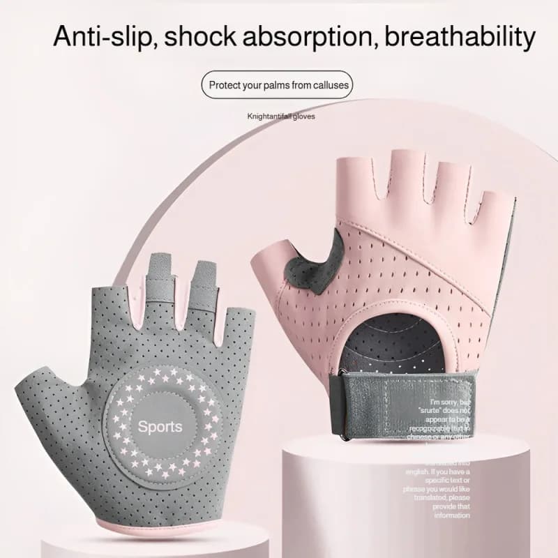 Sports and fitness gloves, half-finger, men's and women's, pull-up bar training gloves