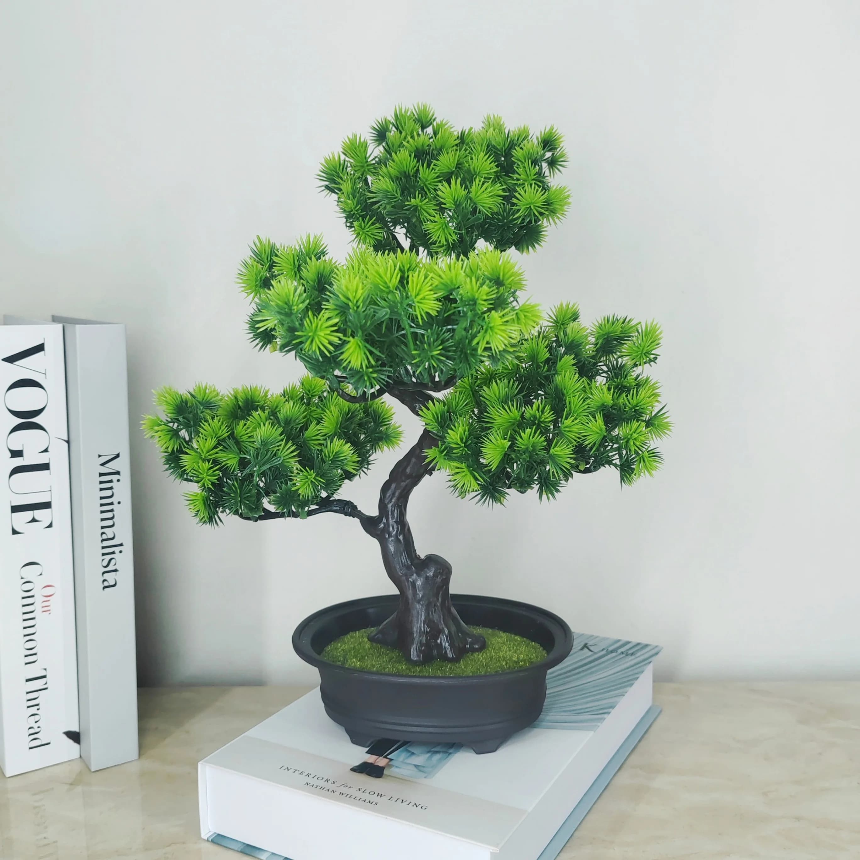 1 pz 45 cm/17,72 pollici elegante albero di pino artificiale bonsai da tavolo bonsai, bassa manutenzione e realistico, regalo perfetto per gli amanti delle piante,