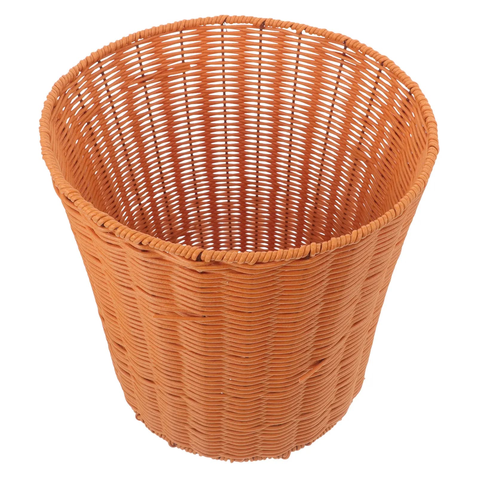 Cestino per Rifiuti Robusto in Imitazione Rattan, Versatile Contenitore per Casa, Soggiorno e Cucina