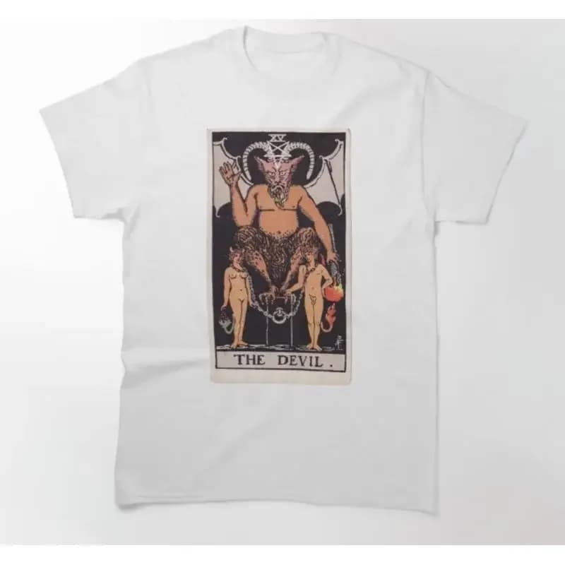 Maglietta The Devil Tarot Card Esoteric Mystic 100 Premium Cotton