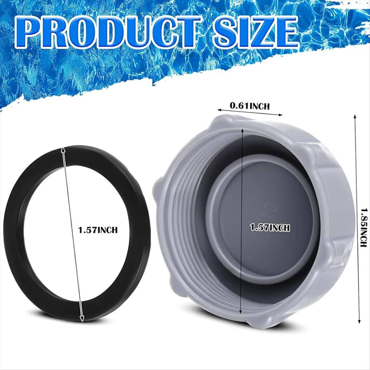 A25I 3 pieces P6H1158 Plastic Spare Exhaust Valve for swimming pools model P01006 Exhaust valve cap grey pool