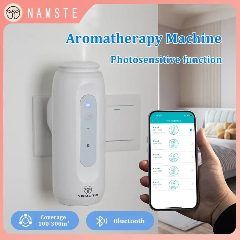 NAMSTE Portable Smart Diffuser 300m3 Bluetooth Style Car Night Light Aroma Oil Essential Oils Office Deodorant House for Environments