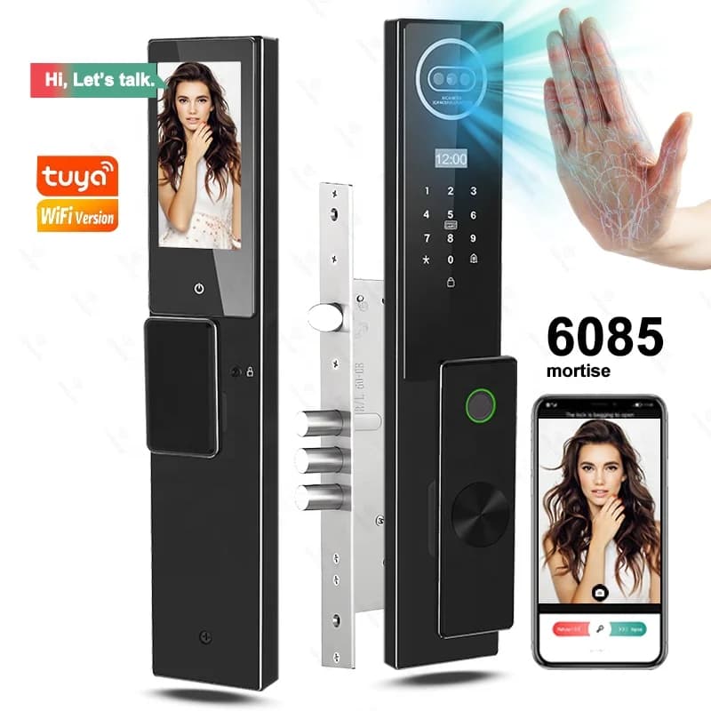 Chiave elettrica di sicurezza metallica Smartlock Wifi Digital Boshi Prodotti intelligenti Porta dall'aspetto intelligente con fotocamera Serrature Tuya Oklok