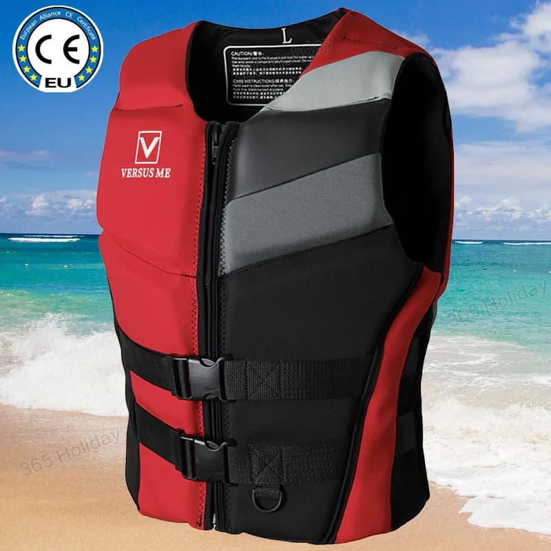 Aldult giubbotto di salvataggio sport acquatici sci giubbotto di salvataggio in Neoprene alla deriva surf motoscafo gilet da Jet Ski canottaggio Kayak giubbotti di salvataggio