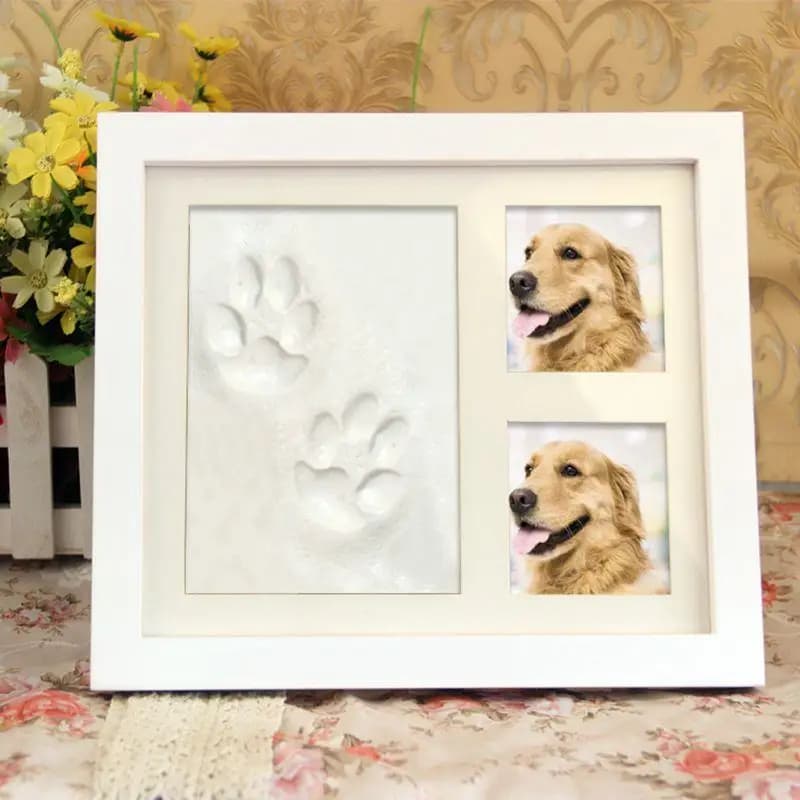 Cornice per foto con stampa del piede della mano dell'animale domestico Cornice per foto con stampa della zampa dell'animale domestico Impronte per cani e gatti Cornice per immagini commemorative per cani e gatti