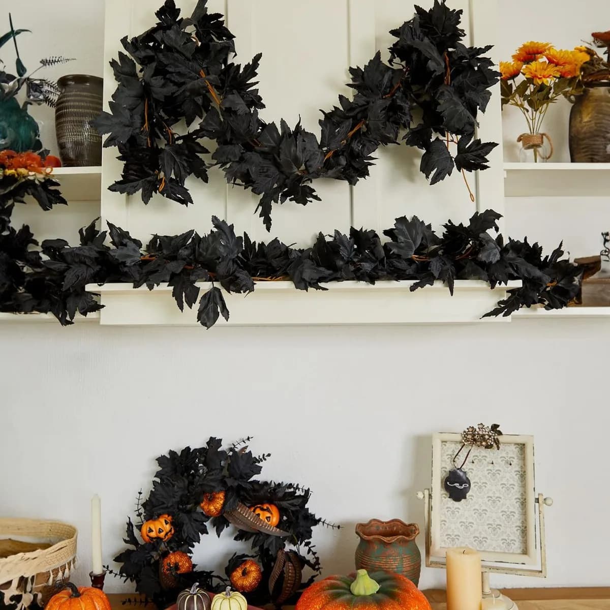 Artificial Plants Smaple Leaf Vine Flower Halloween Christmas Festival Wedding Home Room Garden Outdoor Decor Autumn DIY Gifts
