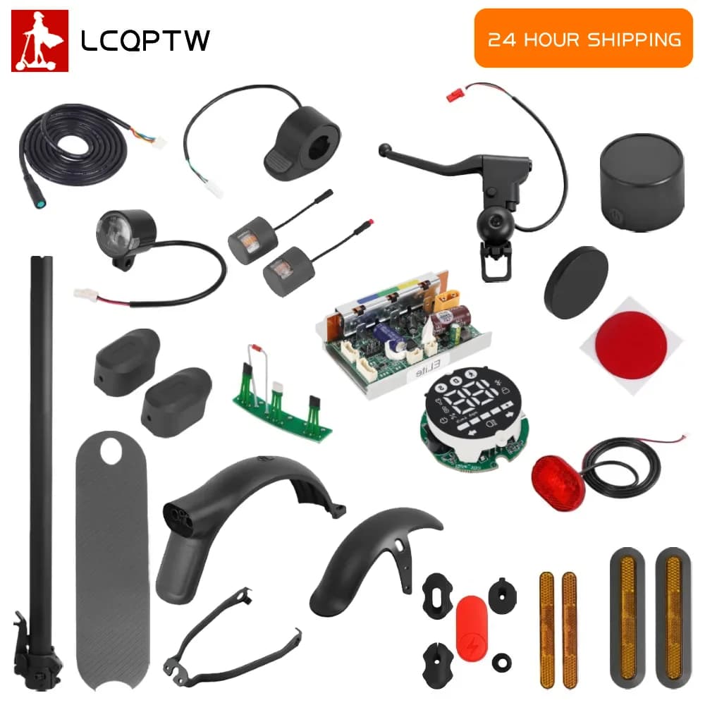 For Xiaomi Elite Repair Parts Fender Bracket Taillight Foot Pad Headlamp Controller Dashboard Brake Lever Throttle Turn Signal