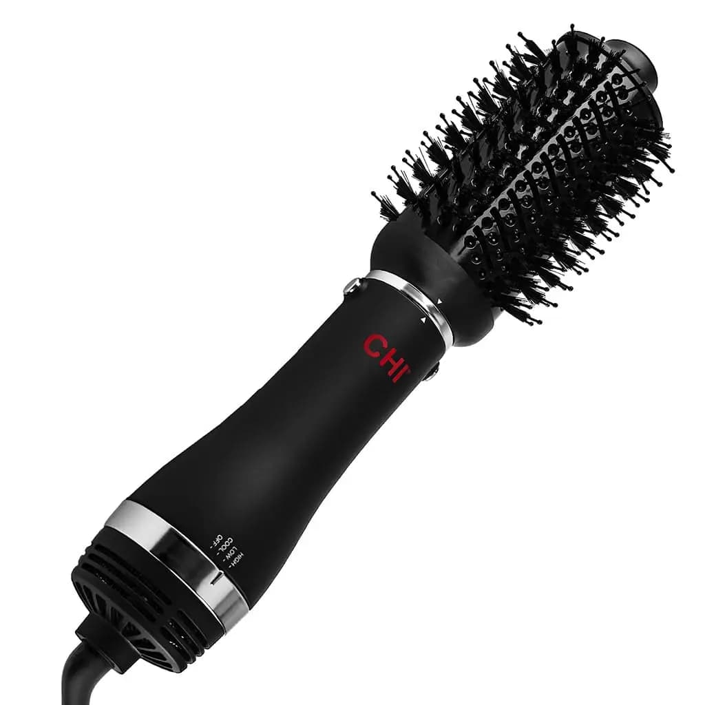 Asciugacapelli 4-in-1 con Spazzola, Strumento di Styling Ionico in Ceramica, 1000W, Nero