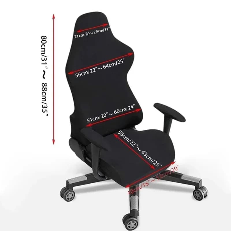 1PC Jacquard Fodera per sedia da gioco Sedia per computer Protezione per sedile Custodia lavabile Fodera per sedia economica per ufficio elastica con fodere per braccioli