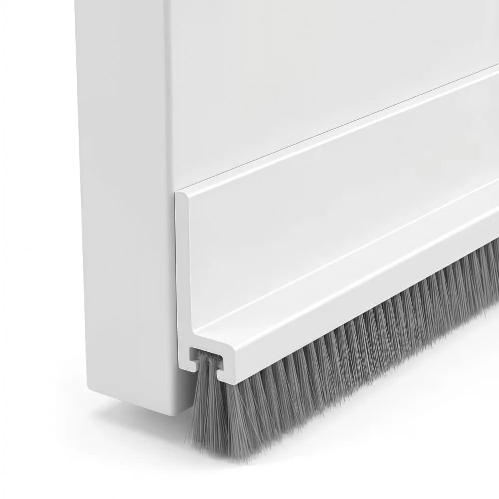 1 Pezzo Guarnizione per Porta da 52MM con Spazzola, Isolante Acustico in Gomma, Blocca Ingresso Aria, Insetti e Polvere