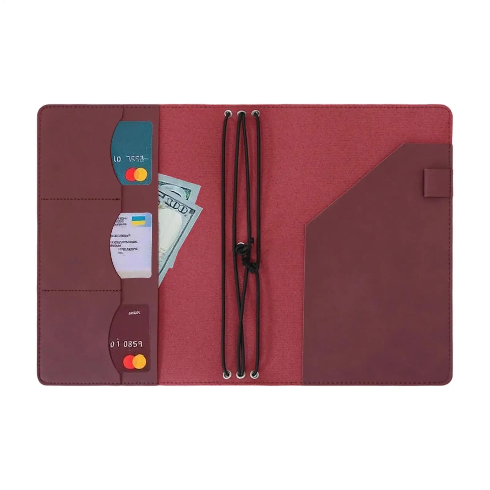 PU Retro Notebook Cover Full Grain Vegetable Tanned Leather A5 Cover Elastic Cord Notebook Cover Planner Protective Sleeve