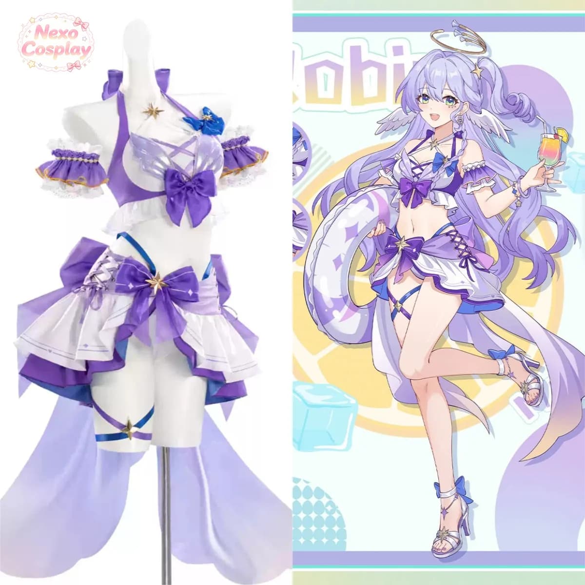 Honkai: Star Rail Robin Cosplay Costume Summer Swimsuit Full Set NexoCosplay