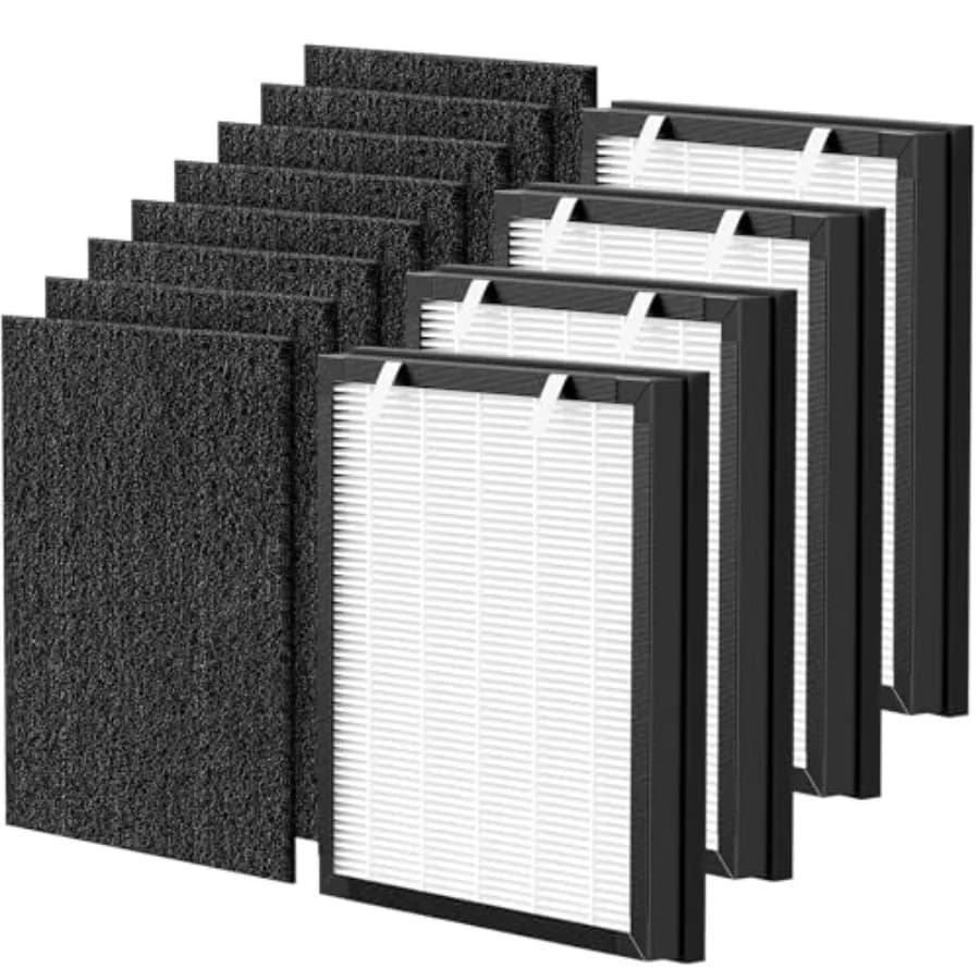 Filtro di Ricambio P358 Compatibile con Purificatore d'Aria per Animali Domestici HEAPETS P358, Filtro HEPA per Peli, Peli di Animali e Odori, Include 8 Pezzi