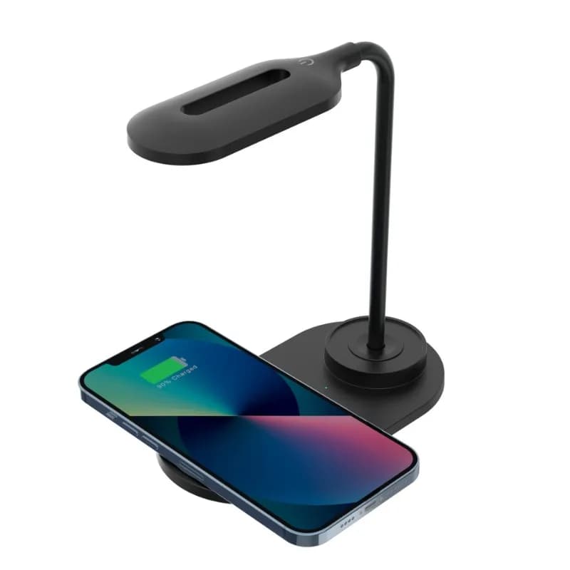 B63B-QC3.0 Fast Wireless Charging 15W Desk Lamp Adjustable Light, 3 Color Temperature Options