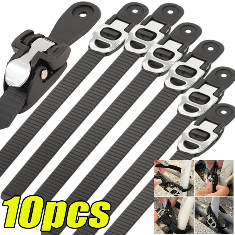 Outdoor Heavy Duty Non Slip Buckle Straps Removable Clamping Strap Metal Buckle Ratchet Straps Auto Cable Tie Fasteners
