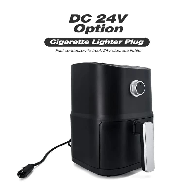 12V DC 250W 3L Portable Vehicle-Mounted Oil-Free Air Fryer for Camping & Travel