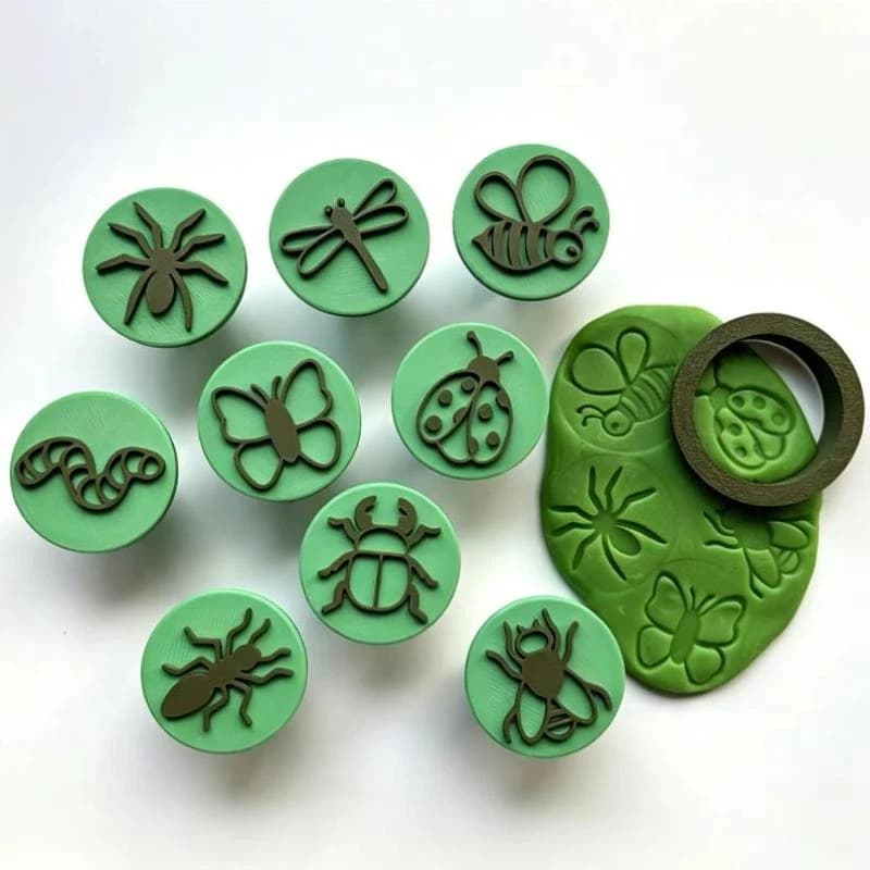 Clay Stamps Cutter Set 10pcs Butterfly Design DIY Craft Tool Pottery Scrapbooking Card Making Baking Cookie Cutter Kit