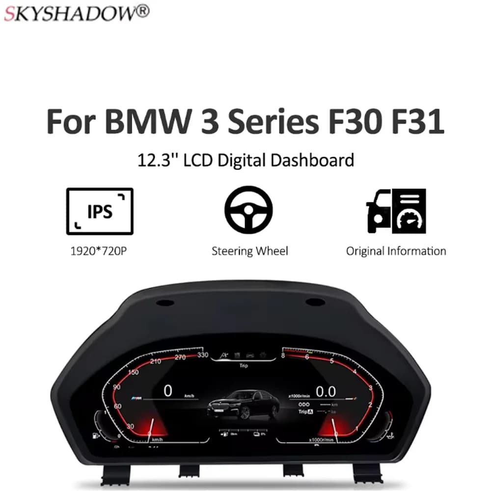 Per BMW Serie 3 F30 F31 GT F34 12.3 "Auto LCD Contachilometri Digitale Cruscotto Strumento Cluster Pannello Cockpit Con HUD