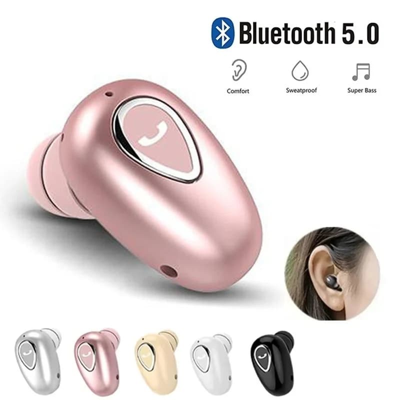 Mini Invisible Wireless Earphones Bluetooth 5.0 In-Ear Headphones Handsfree Hifi Stereo Headset Earbuds With HD Call Micphone