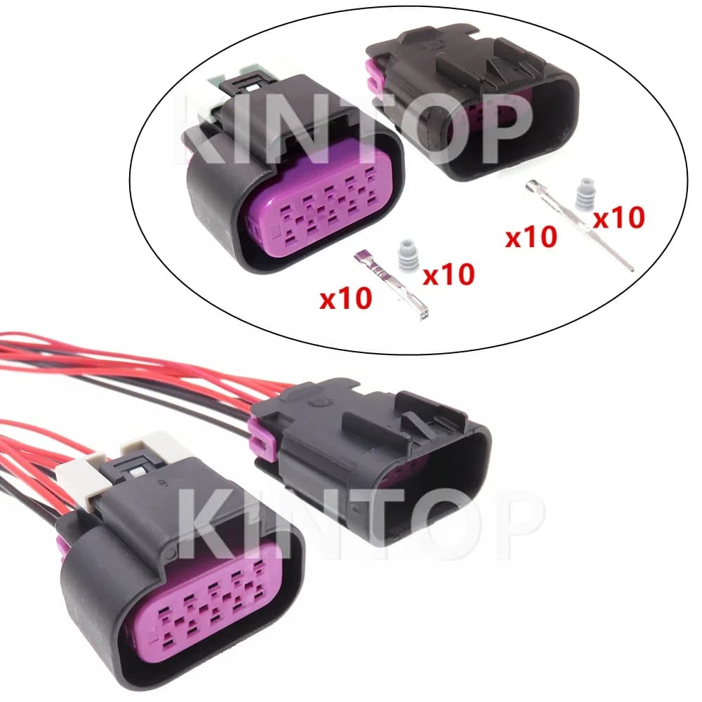 1 set da 10 pin 15326846 15326847 15326842 15326843 Connettore del cavo del faro dell'automobile della presa impermeabile del cablaggio dell'automobile dell'assemblaggio CA