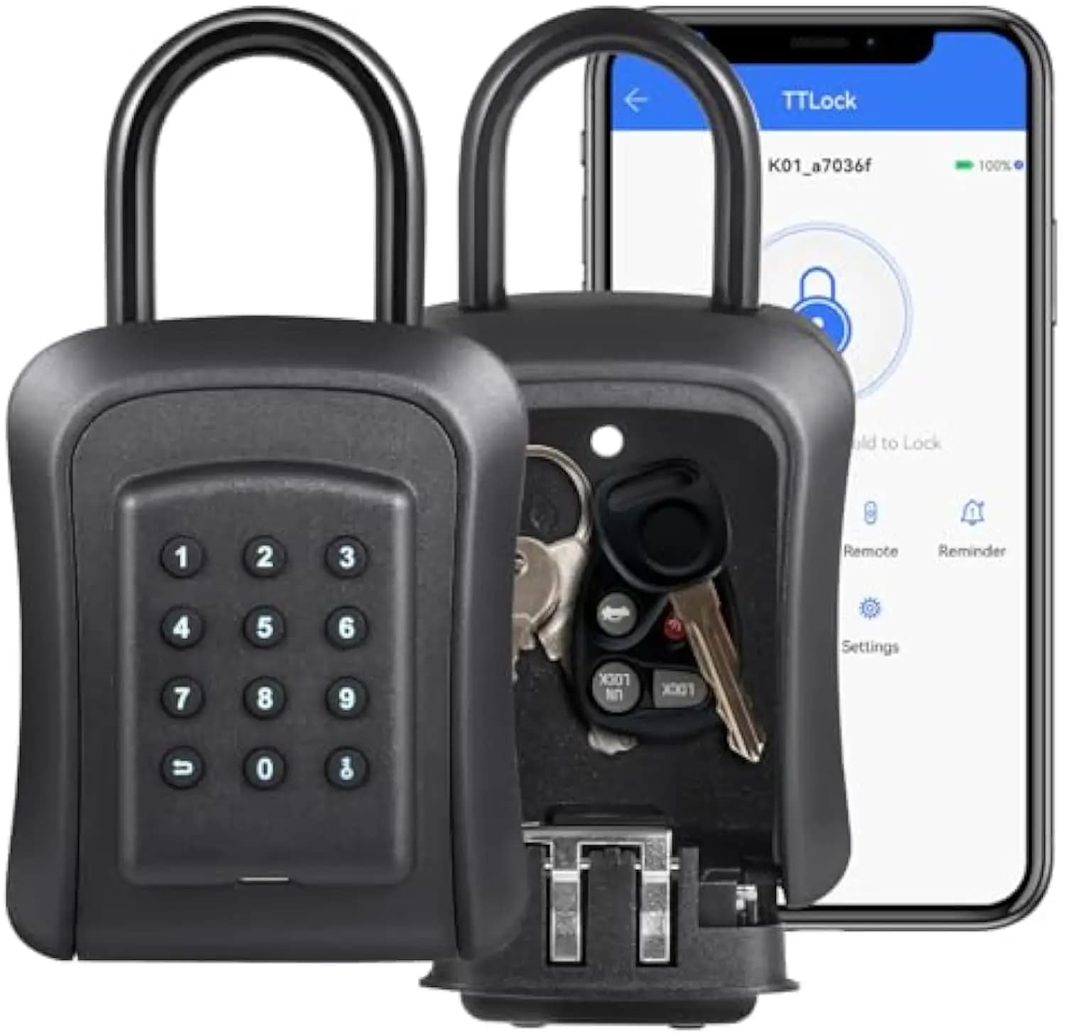 YRHAND Tuya APP Impermeabile Sicurezza esterna sicura Password intelligente Blocco di archiviazione Ttlock Scatola di sblocco Scatola di lucchetto antifurto