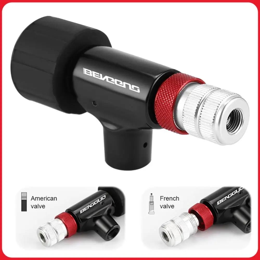 Testina Gonfiabile Rapida per Bicicletta, Leggera, Resistente all'Usura, per Pompa CO2, Accessorio per Riparazione Bici