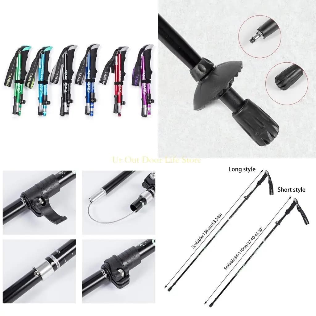 77uf 5-section Pun outdoor trekking for outdoor aluminum portable camping for club