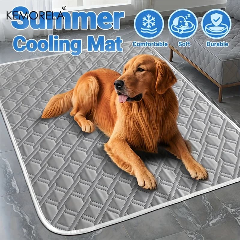 KEMORELA 1PC Tappetino Refrigerante per Animali Domestici, Lavabile e Antiscivolo, Grande Cuccia Refrigerante per Cani e Tappetino Refrigerante per Gatti