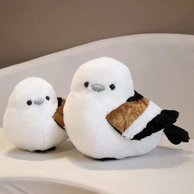 Cartone animato rotondo grasso a coda lunga Tit peluche simpatici animali di peluche uccelli peluche bambola Anime morbidi giocattoli per bambini per ragazze ragazzi regali