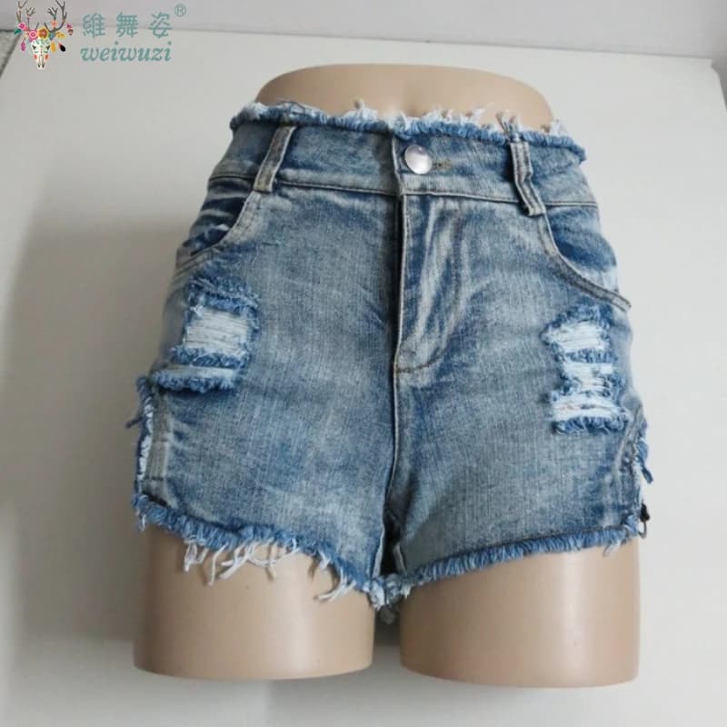 Harajuku Women's Jeans Snapped jeans shorts Y2k Vintage Streetwear Beachwear DJ Pole Dance DS Denim High Waist Pants Summer