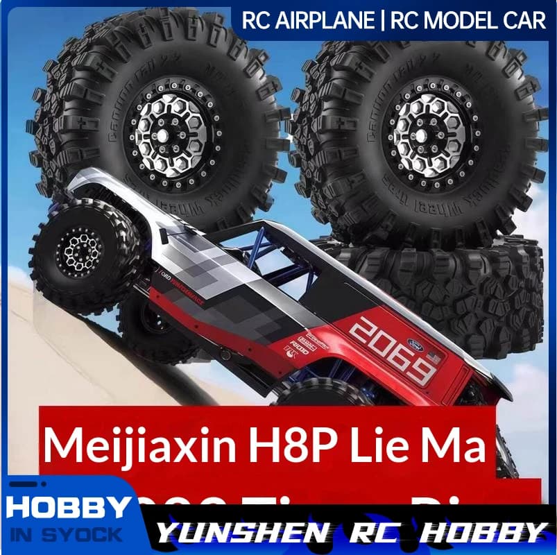 Pneumatici e Ruote Migliorati 1/8 Mjx H8p Yk4083, 1pz/4pz per Auto da Arrampicata Axial Poisonous Lizard Axp8