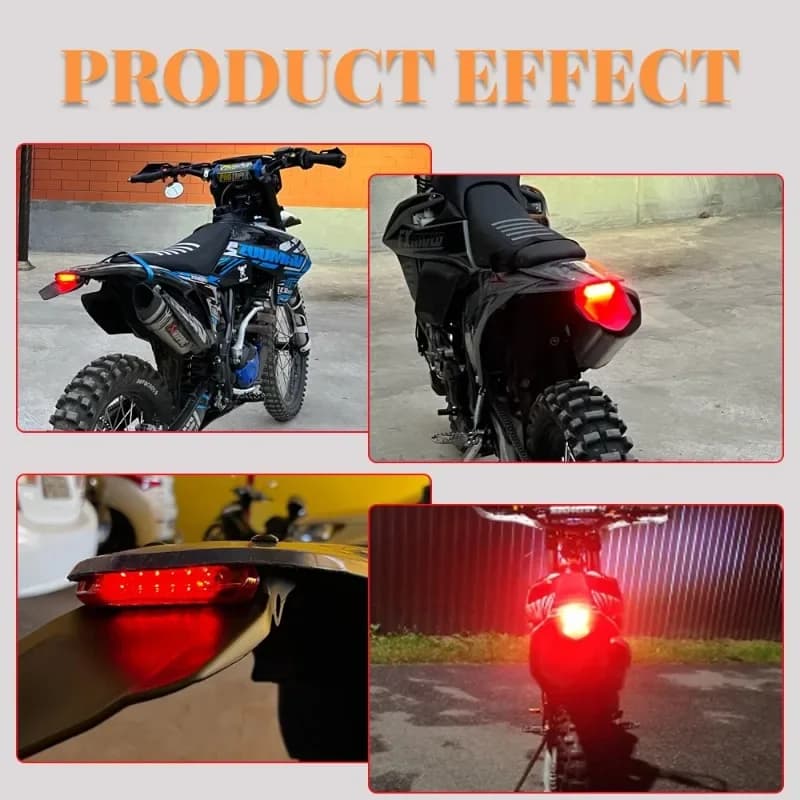 Staffa targa parafango posteriore moto 12V per bici fuoristrada Enduro CRF YZ lampada freno fanale posteriore moto per BETA RR