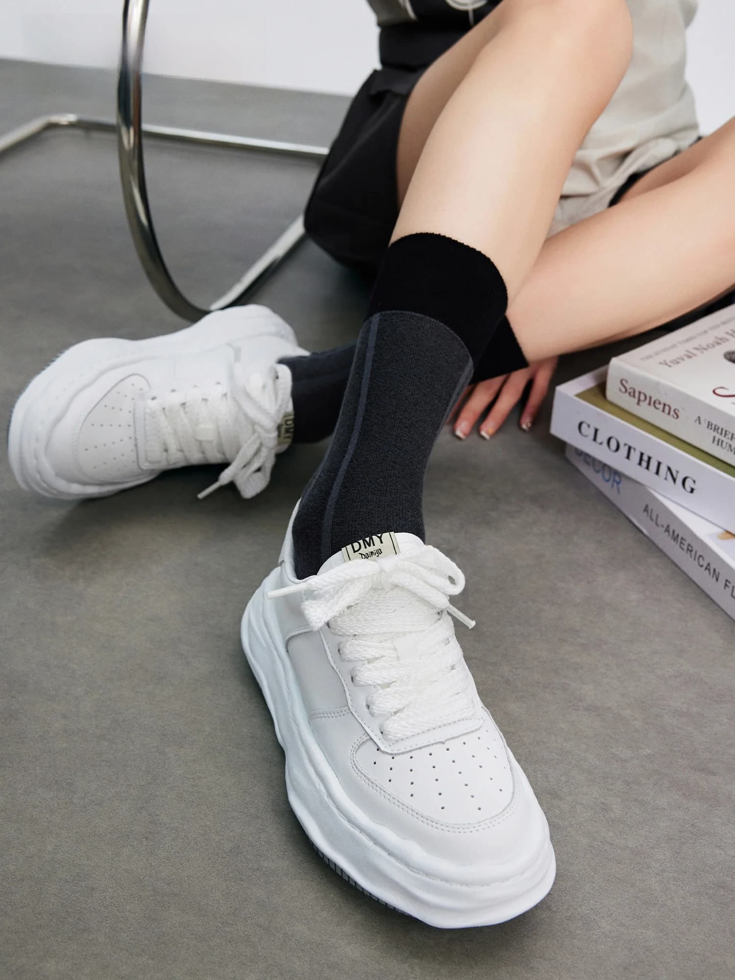 KBNB Sneakers casual versatili super morbide e confortevoli con rialzo di 4 cm, suola in gomma con plateau Cross Bule