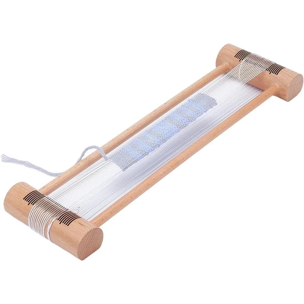 Wooden Weaving Tool Tan Wood Embroidery Floss Bobbin Rectangle Weaving Tool for Loom Weaving Supplies Tablet Weaving