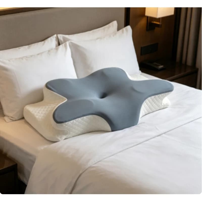 Cuscino a Farfalla Rinfrescante Estivo per la Casa, Cuscino Cervicale in Cotone Memory a Lento Ritorno, Cuscino Ergonomico per il Supporto Cervicale durante il Sonno