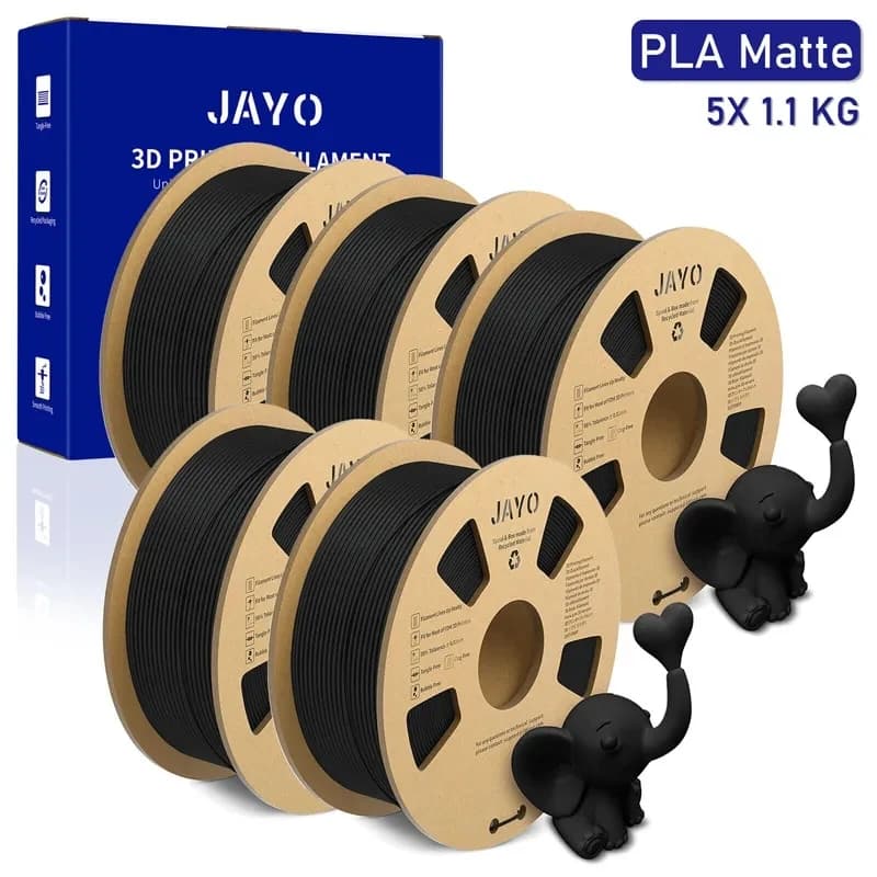 JAYO PETG/ABS/ASA/SILK/TPU/PLA Filament Series 1.75MM 5 Rolls 3D Printer 100% Bubble-Free FDM Gift FAI DA TE Material Fast Shipping
