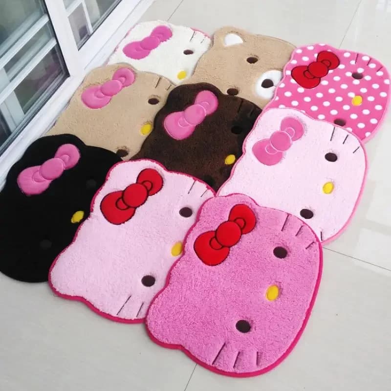 50-60 cm Extra Large Fluffy Cat Face Zerbino Super Assorbente Tappeto In Microfibra per Bagno Camera Da Letto Ingresso Lavabile Macchina